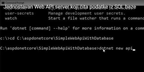 Dotnet WEB API - Creating a new application in the CommandPrompt